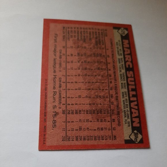 Marc Sullivan Red Sox Topps Baseball Card #529 - Picture 4 of 5